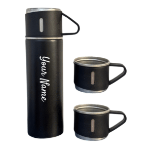 Customisable Vacuum Flask Set with 2 Cups