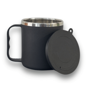 Customised Coffee Mug With Lid (Black)