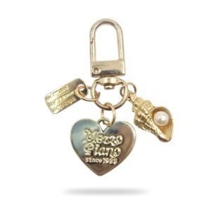 Heart & Conch Pearl Charm Keychain